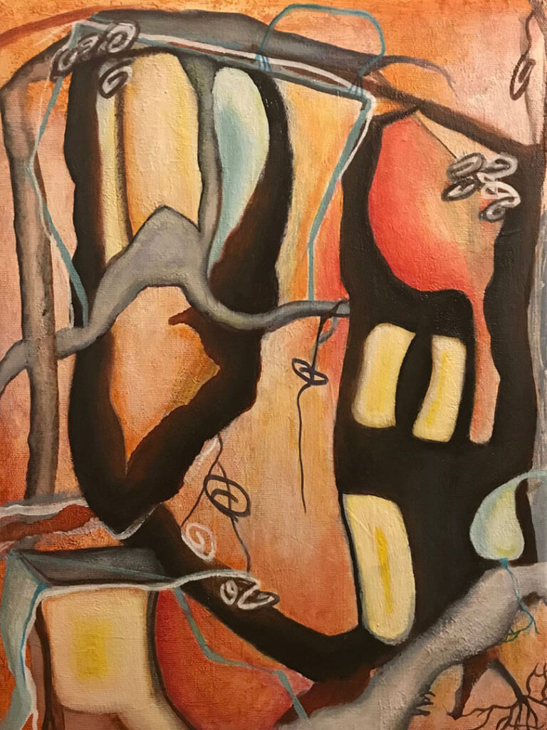 No 4, akryl på lærred, 30 x 40 cm
