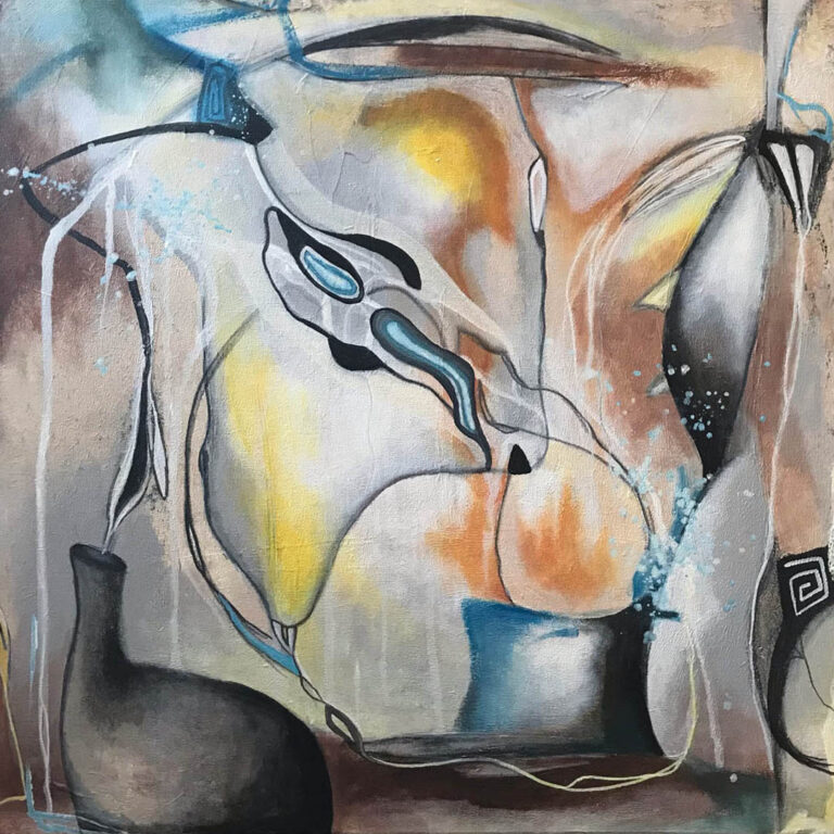 No 6, akryl på lærred, 60 x 60 cm
