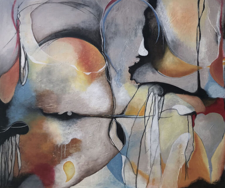 No 8, akryl på lærred, 100 x 120 cm