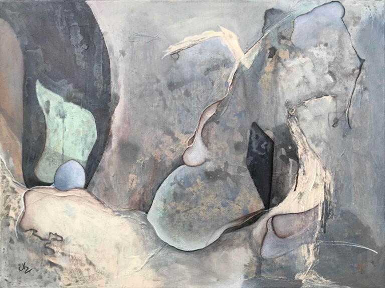 Klippe, akryl på lærred, 60x80 cm