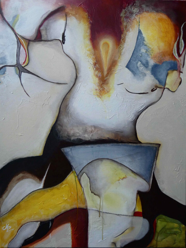 Mennesket, akryl på lærred, 60x80 cm