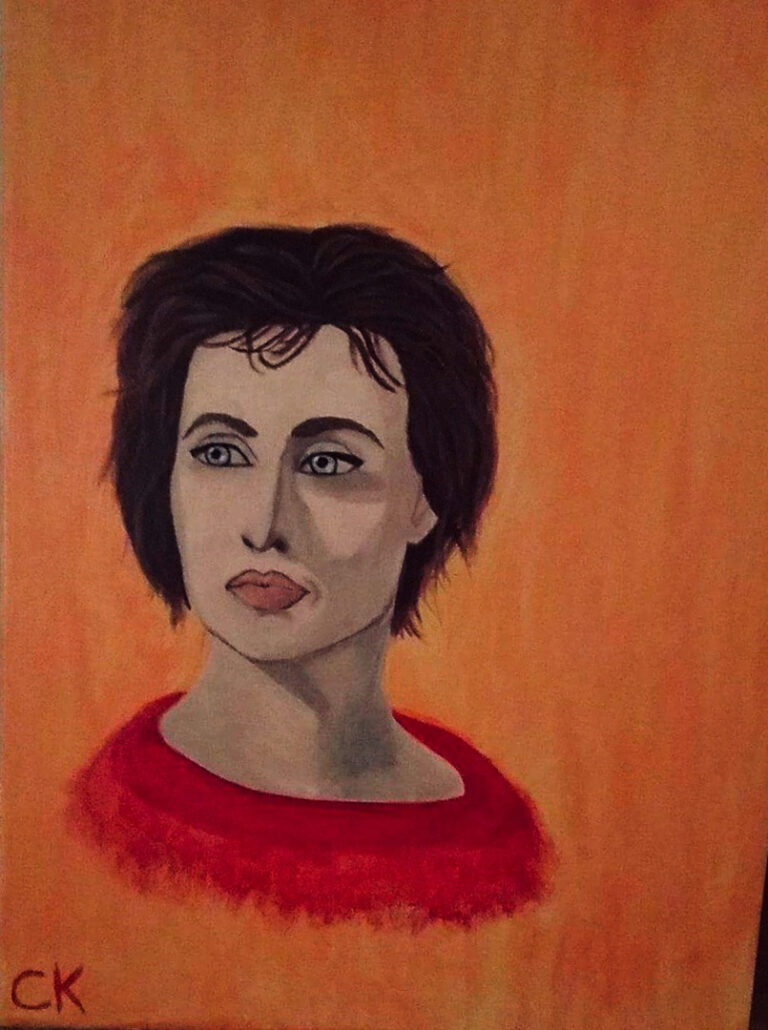 Orange, akryl på lærred, 100x150 cm