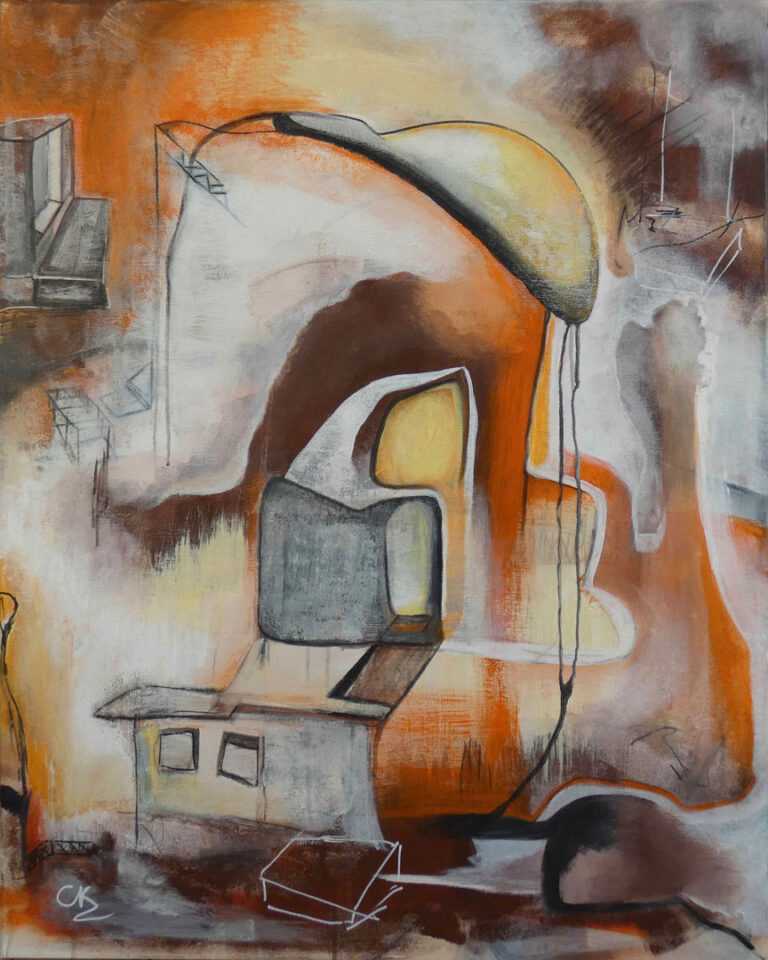 OutSideIn, akryl på lærred, 80x100 cm