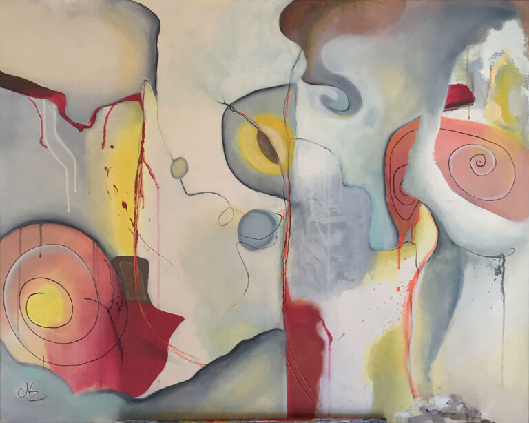 Sneglehuset, akryl på lærred, 100x80 cm