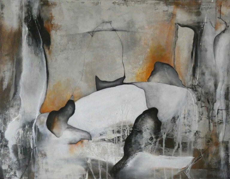 Stenene, akryl på lærred, 90x70 cm